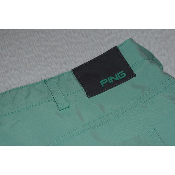 PING Golf Shorts Mens Size 40 Polyester Wicking Sensor Cool Flat Greenish Blue - Picture 1 of 5